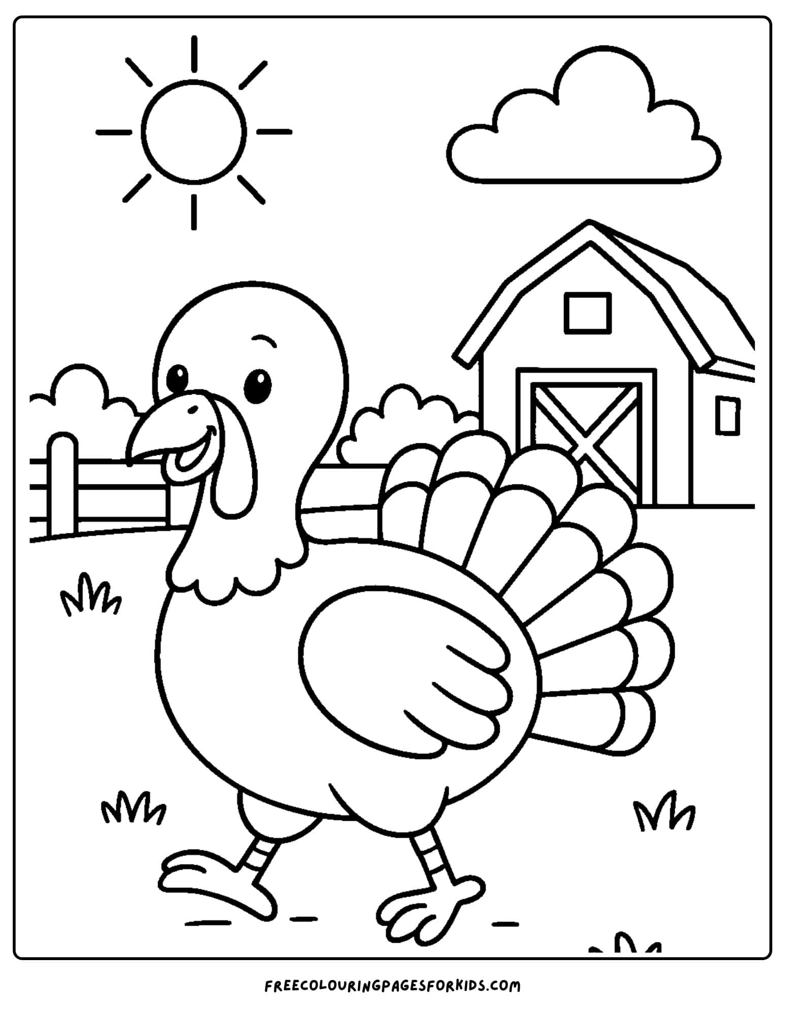 coloring pages turkey printable