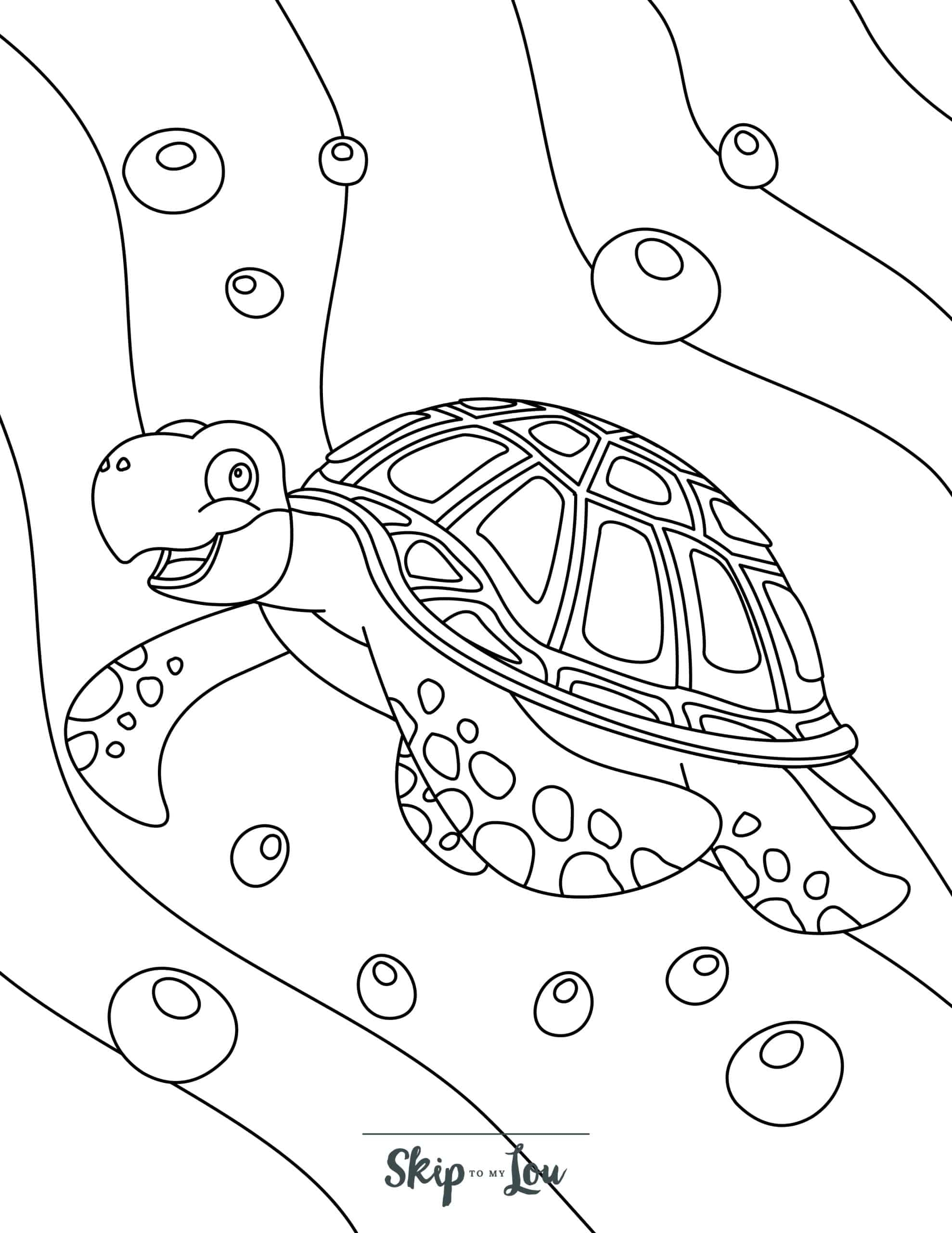 colouring pages of turtles