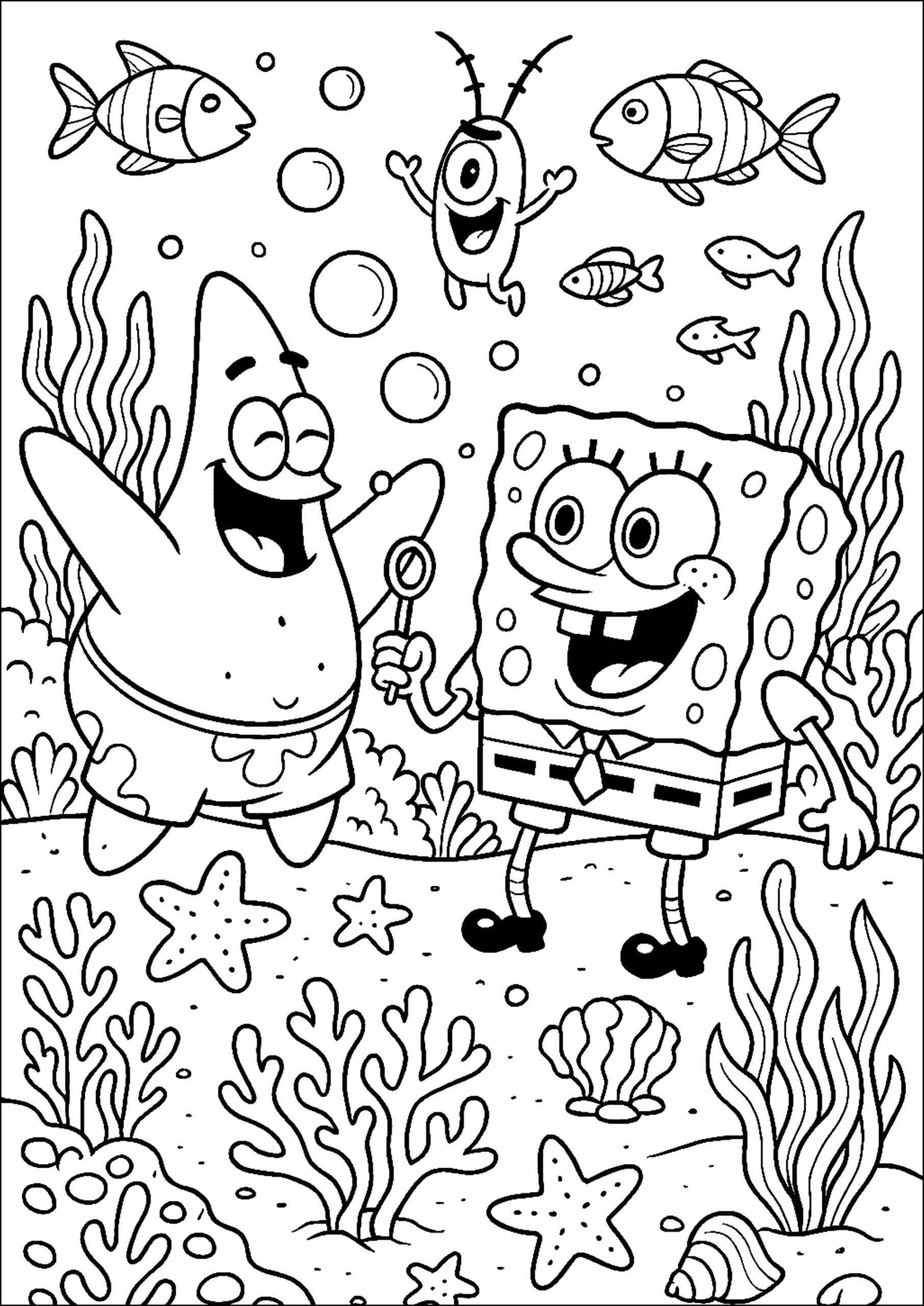 Spongebob Colouring In Sheets