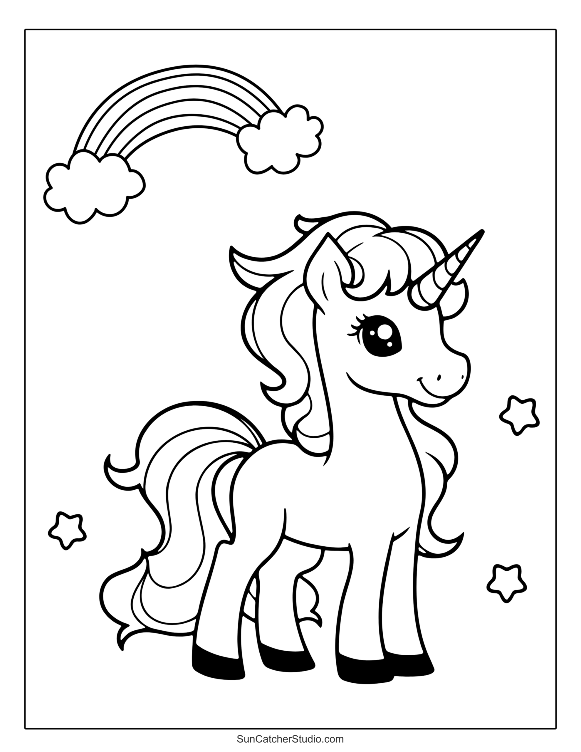 printable unicorn coloring sheets