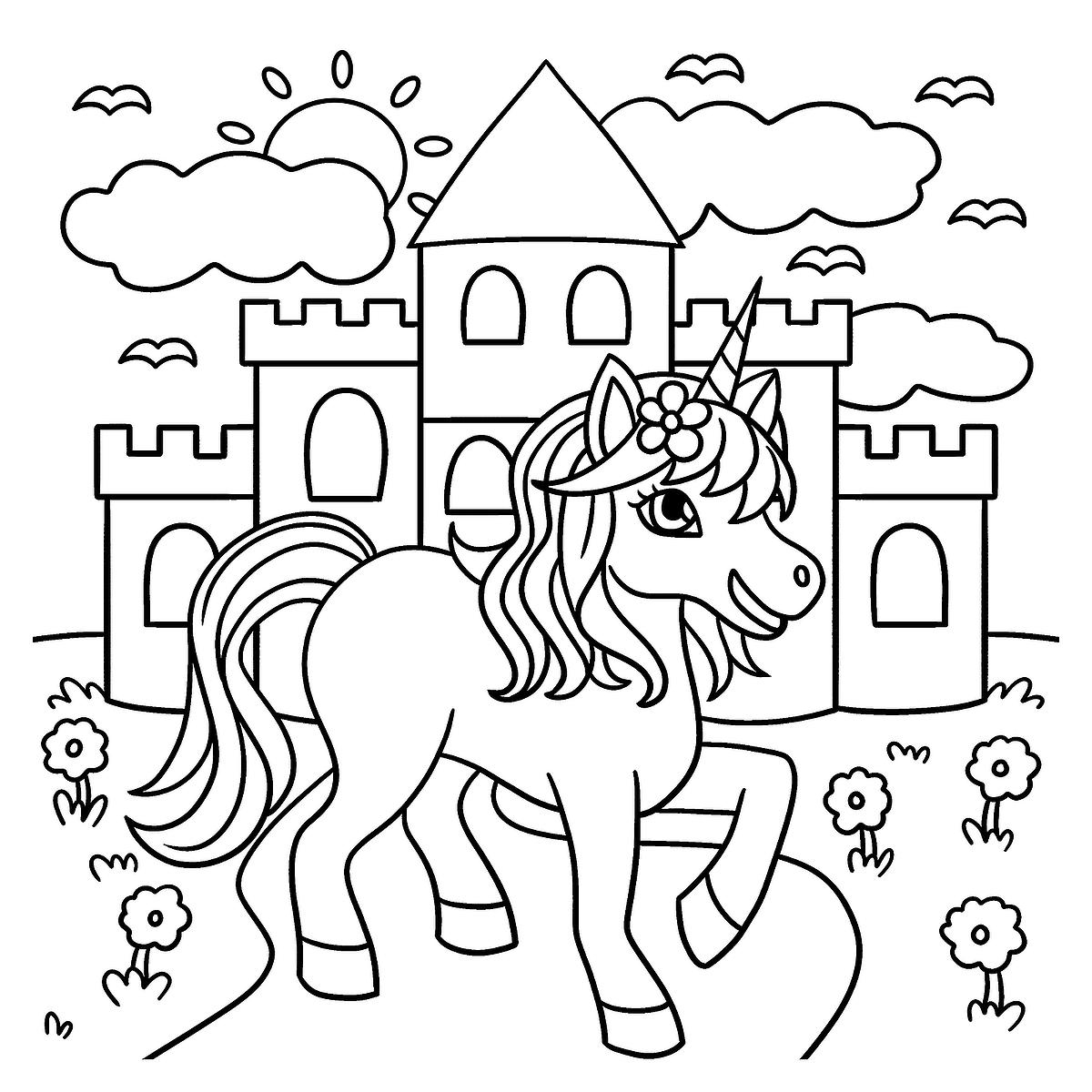 unicorn coloring sheets free