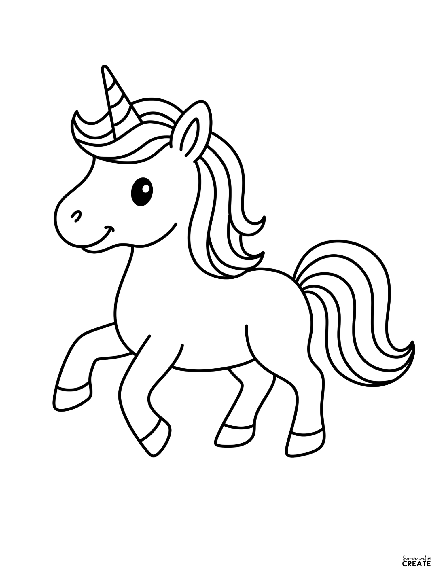 unicorn free printable coloring pages