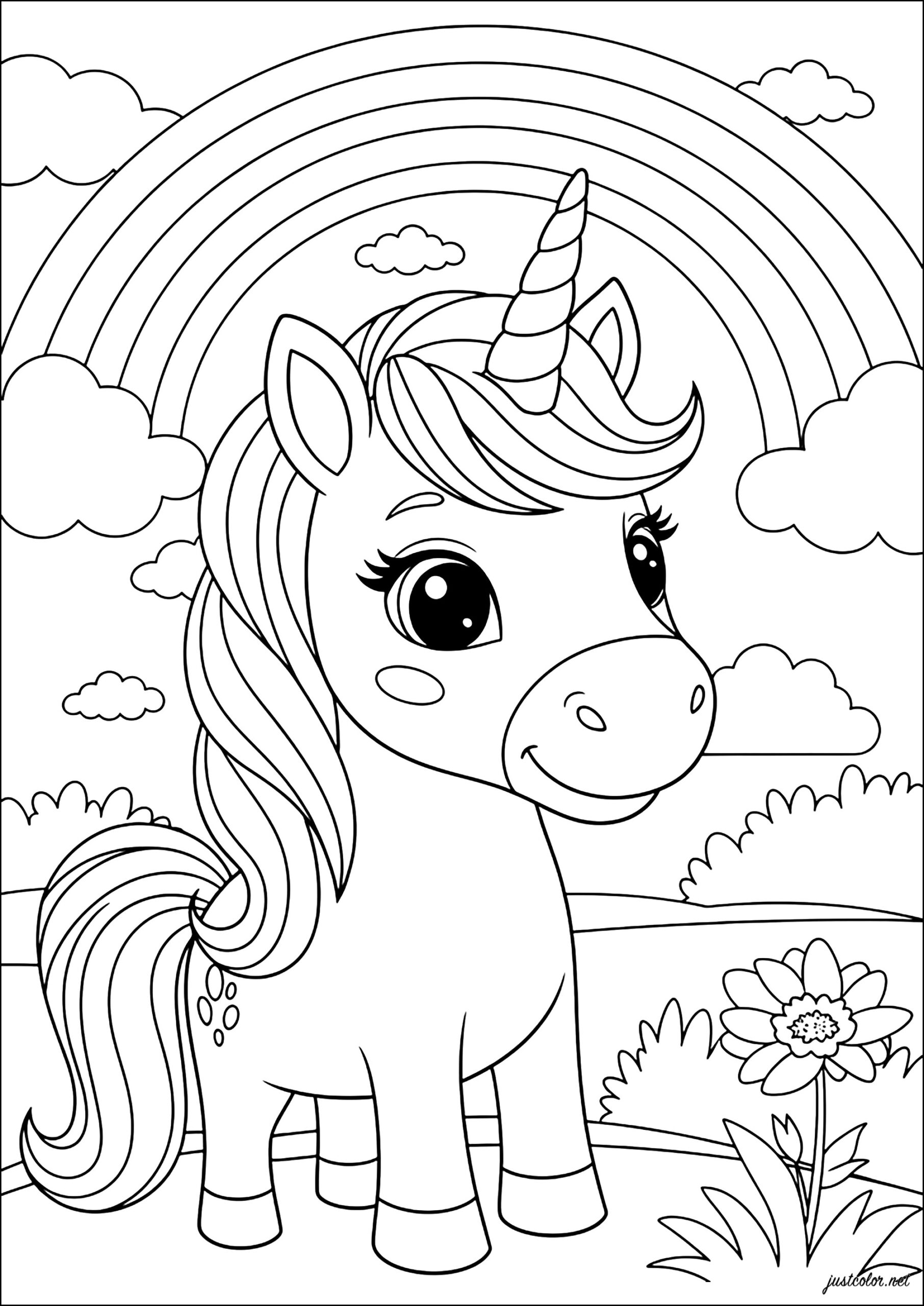 Unicorn Coloring Pages Free
