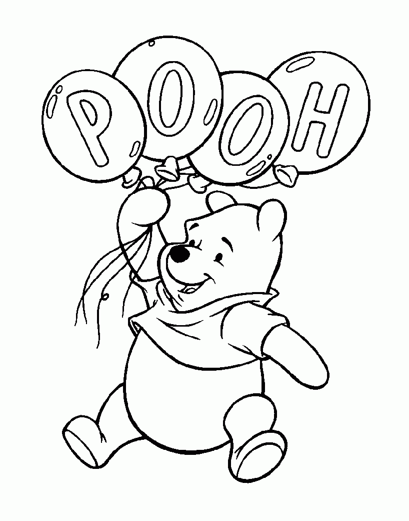 winnie the pooh color pages
