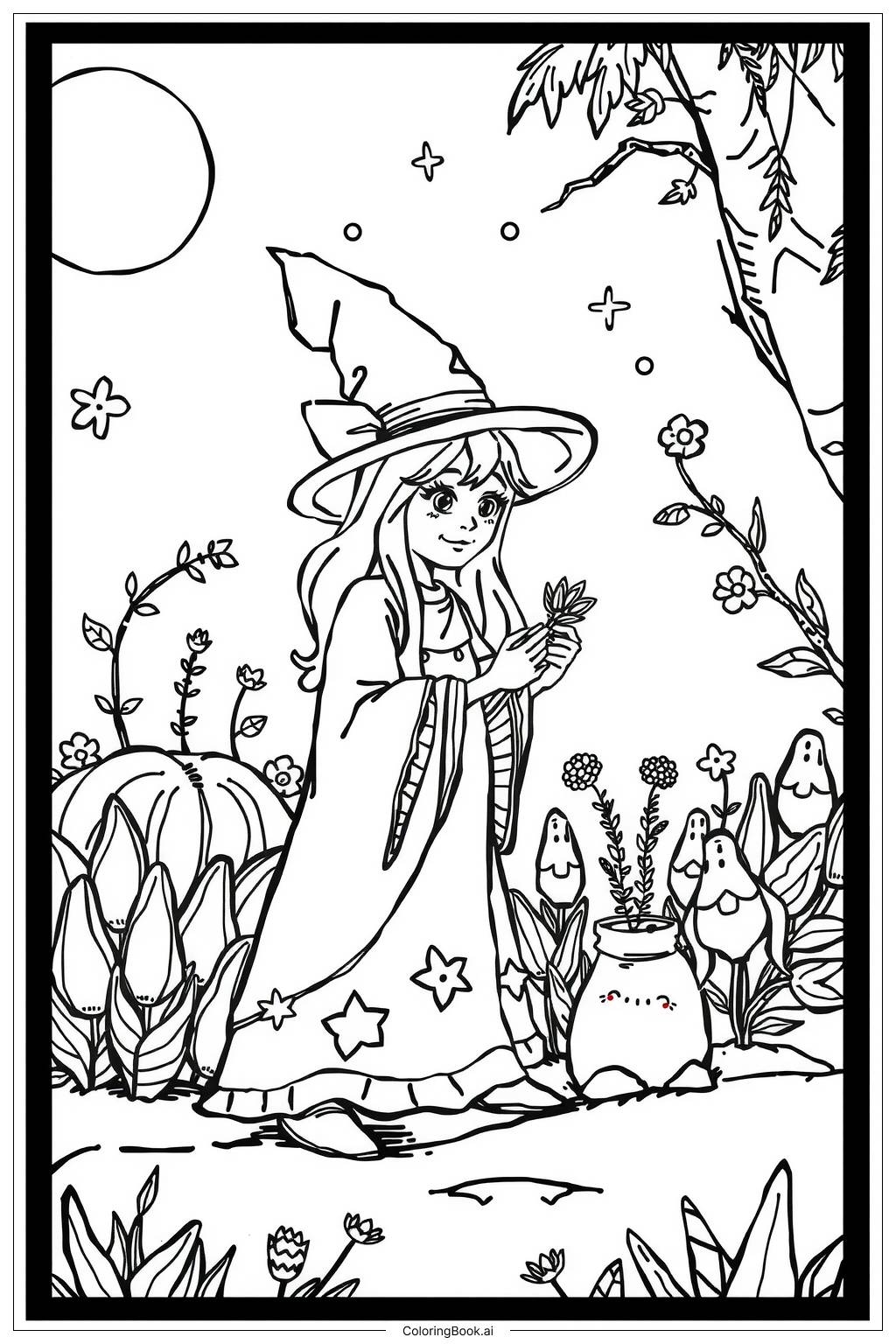 coloring pages of witches coloring pages of witches