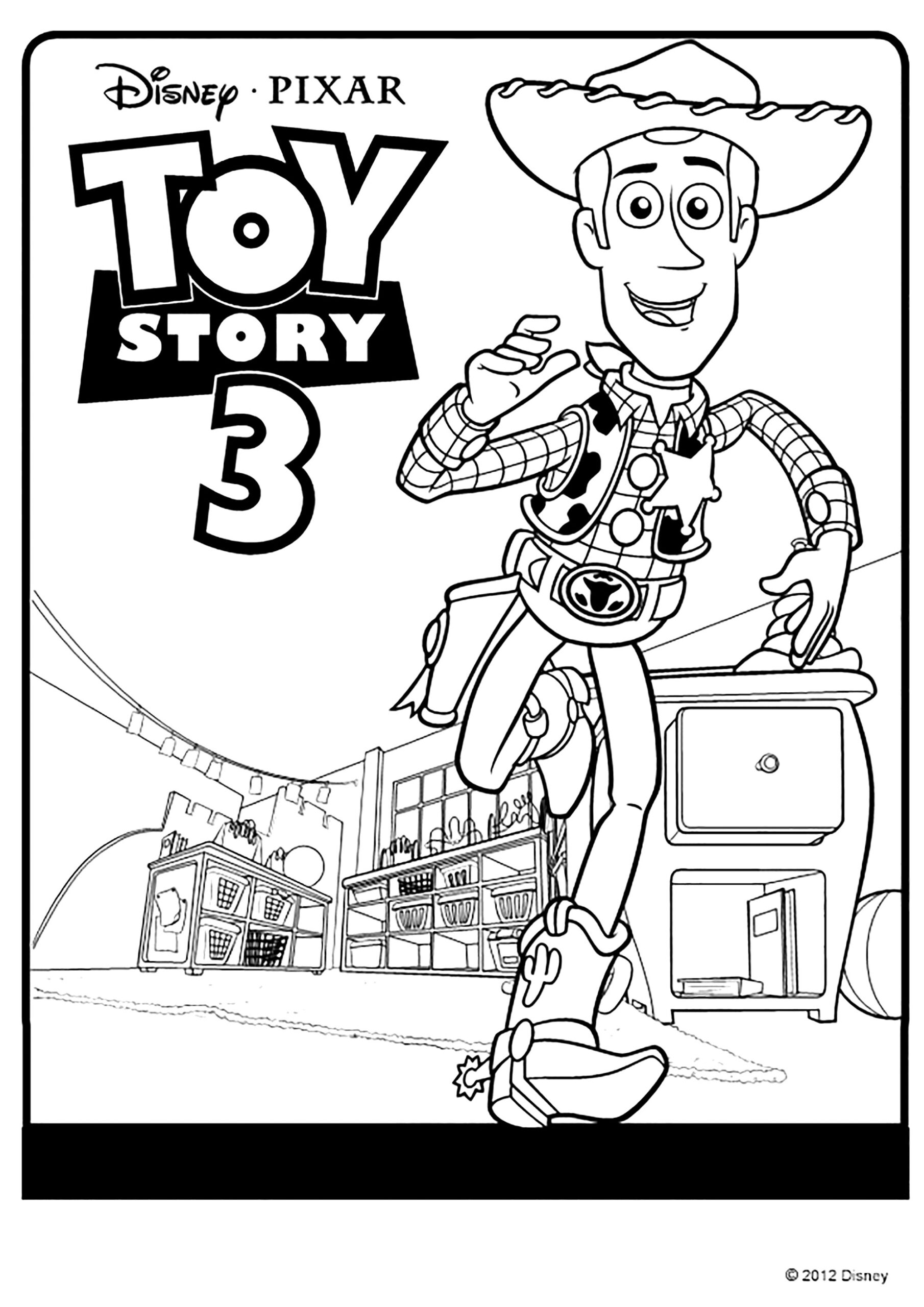 Woody The Cow boy Toy Story 3 Coloring Pages
