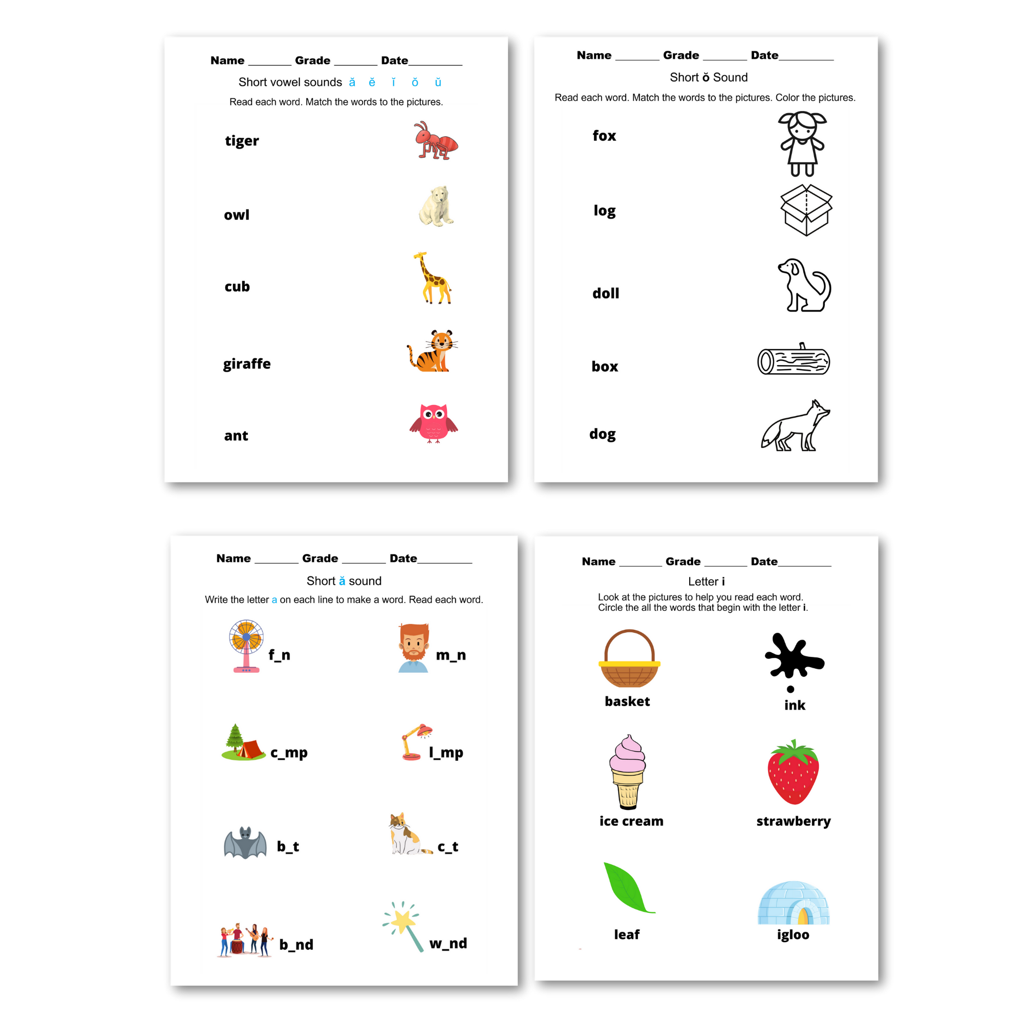 20 Phonics Worksheets For Kindergarteners At Home With Zan Printables 20 Phonics Worksheets For Kindergarteners At Home With Zan Printables