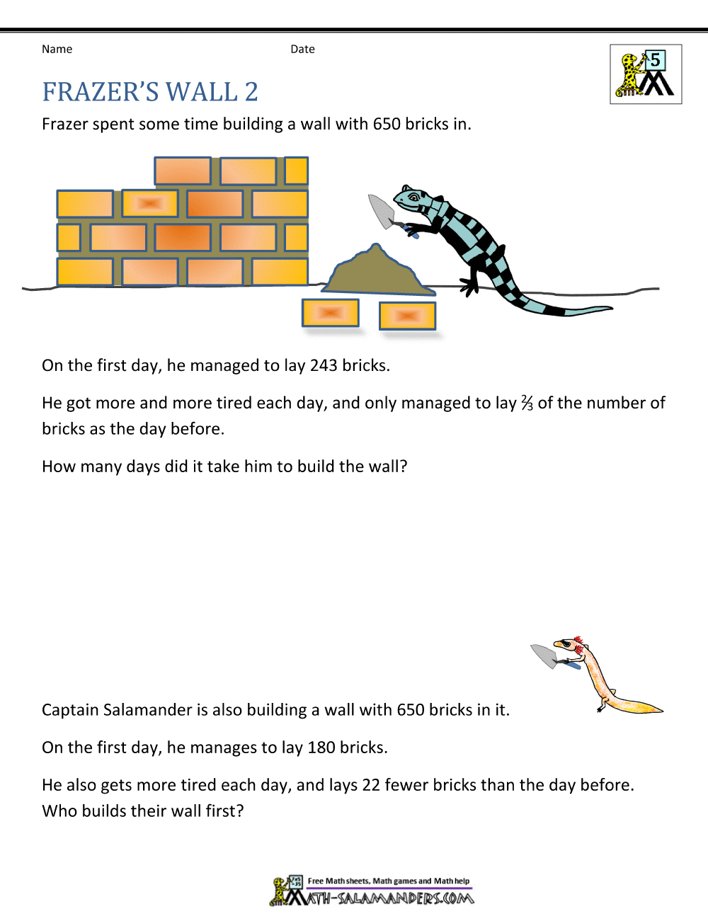 5th Grade Math Problems 5th Grade Math Problems