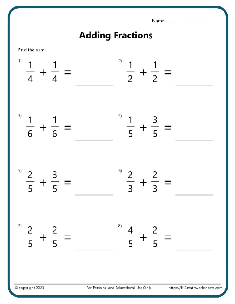 5th Grade Math Worksheets 5th Grade Math Worksheets