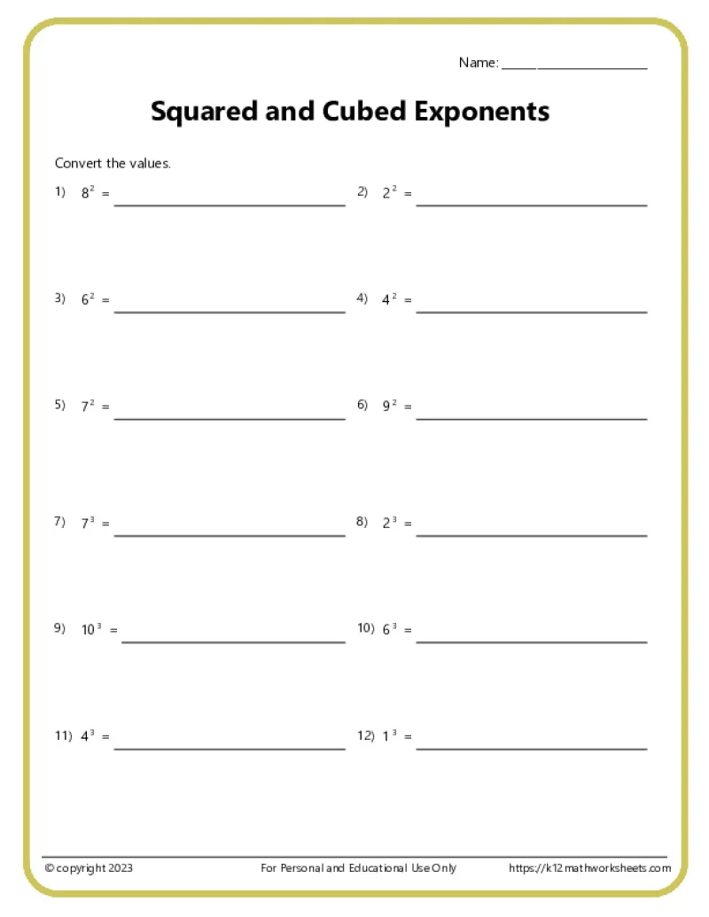 6th Grade Algebra Worksheets
