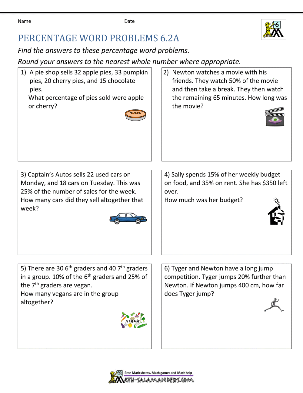 Percentage Questions For Primary 6