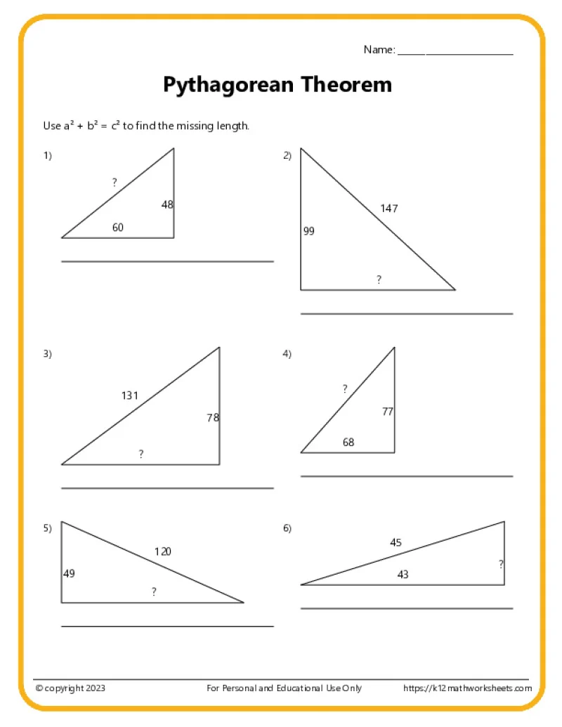 8th Grade Geometry Worksheets