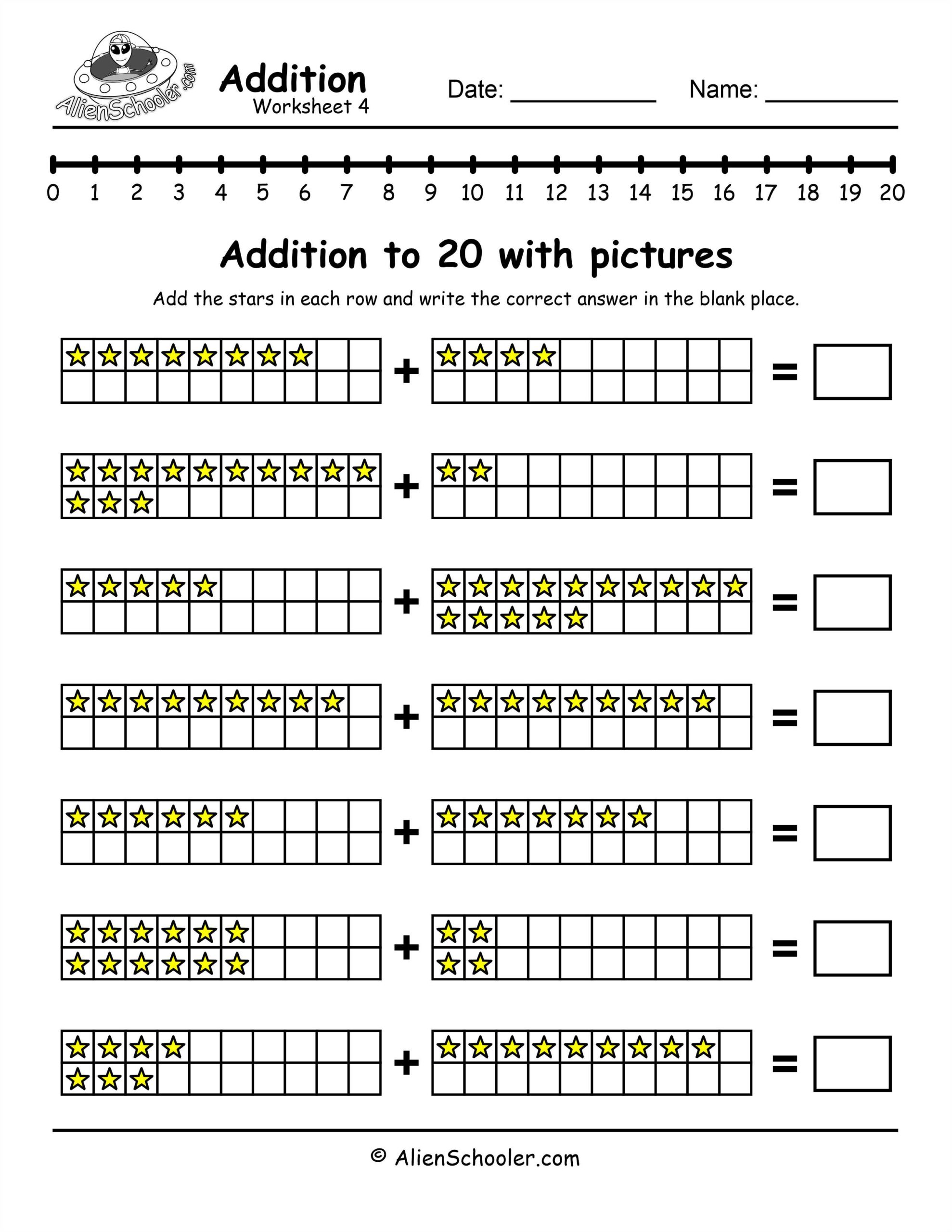 Addition To 20 With Pictures Worksheet Alien Schooler Addition To 20 With Pictures Worksheet Alien Schooler