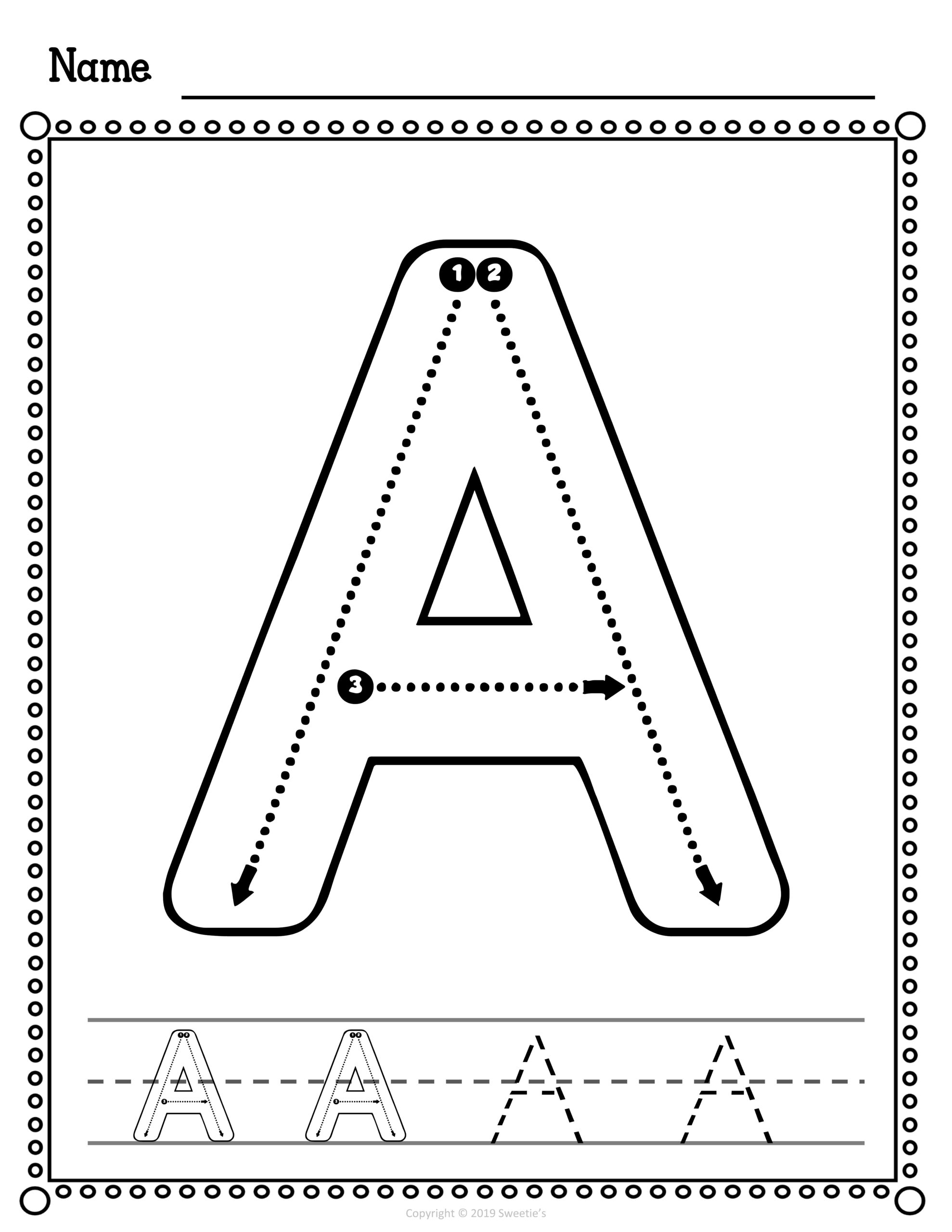 Alphabet Letter Formation Worksheets