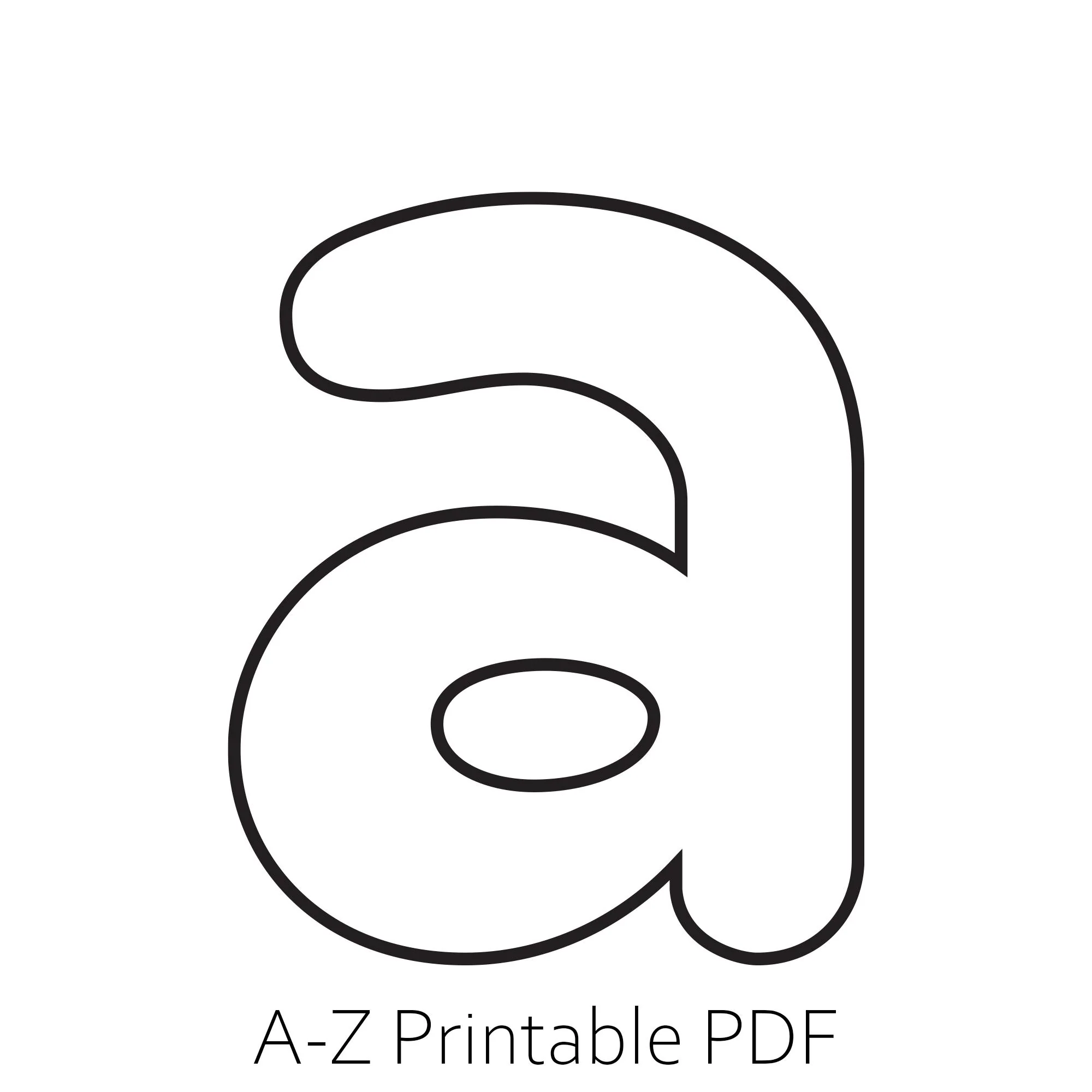 Alphabet Letters Lowercase A To Z Alphabeth Lowercase Letters PDF For Print One Letter Per Page Etsy