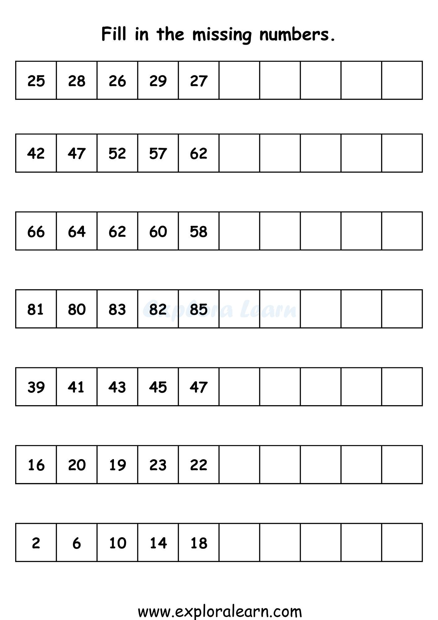 Class 1 Math Worksheets Practice And Learn