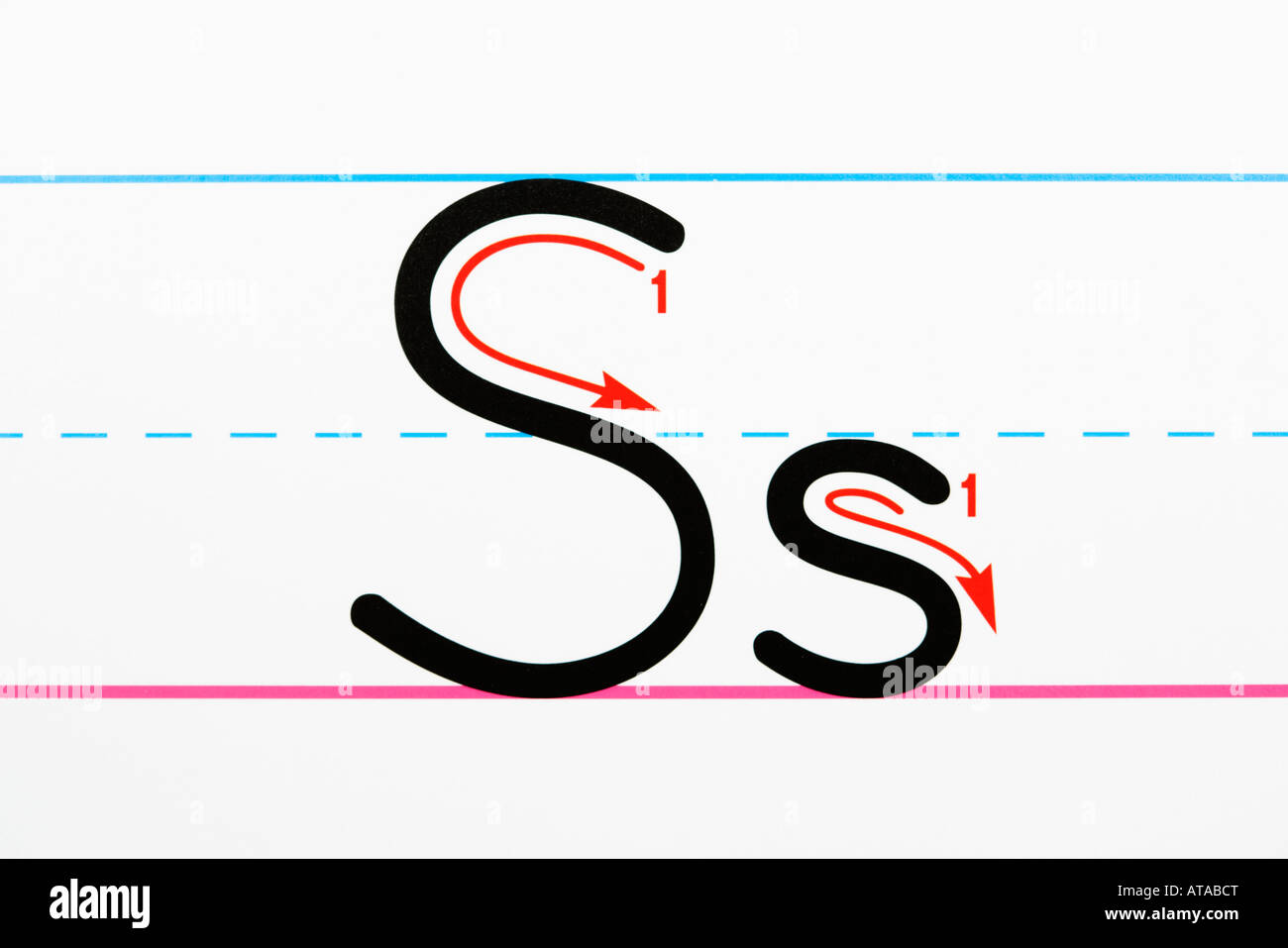 practice writing letter s