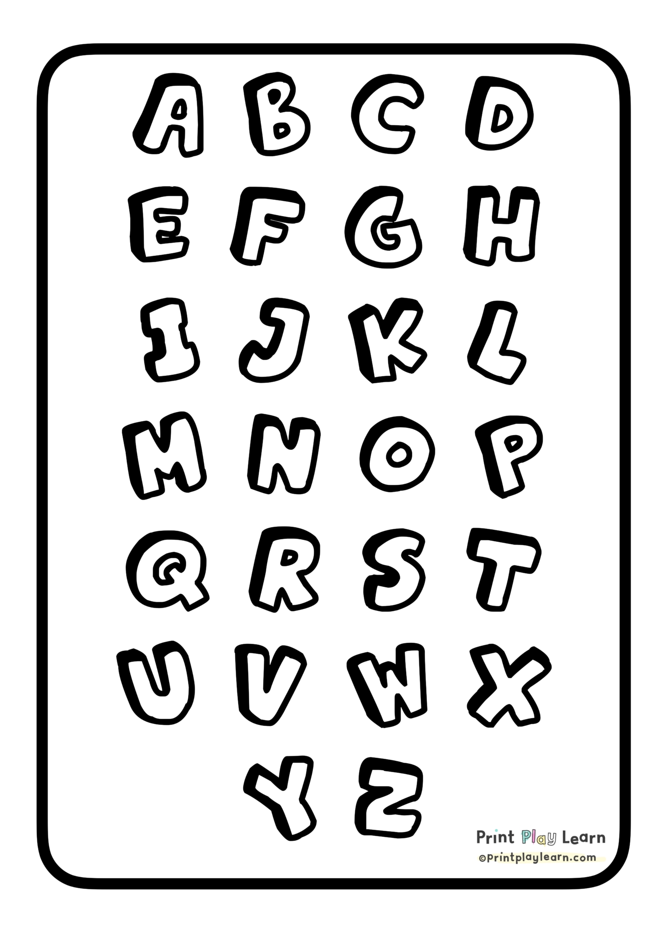 letter a to print