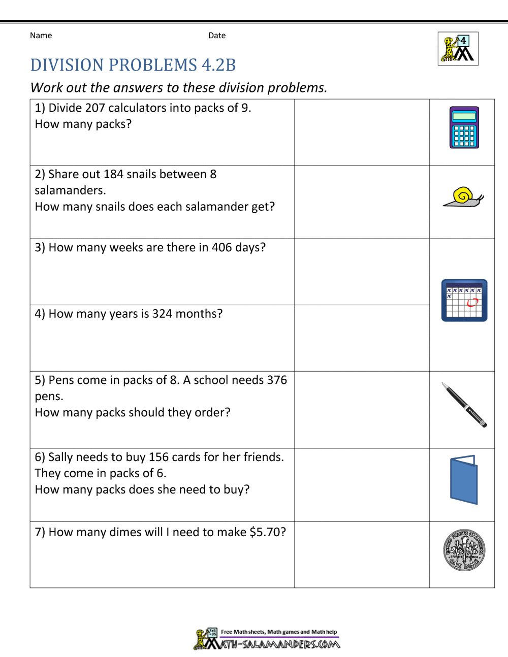 Division Worksheets Grade 4 Division Worksheets Grade 4