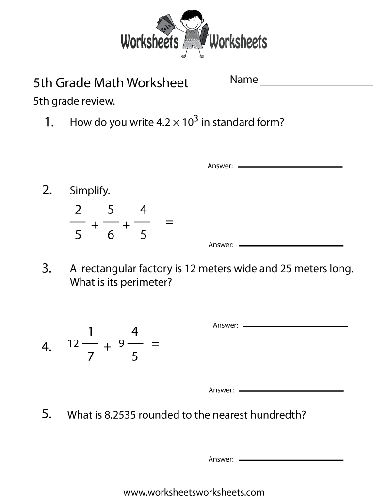 5th grade math questions 5th grade math questions