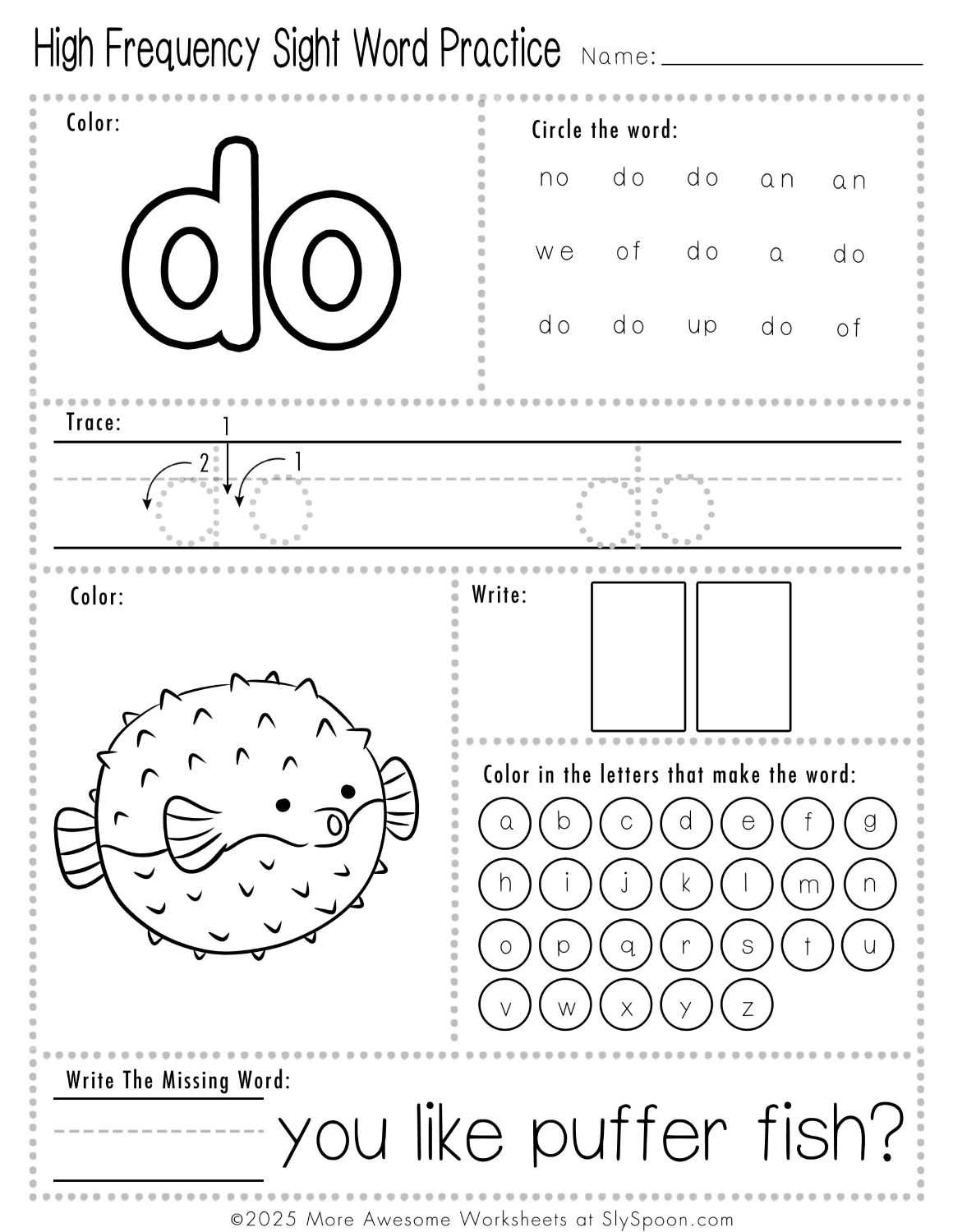 Free Printable Do Sight Word Worksheets For Kindergarten First Grade Sly Spoon Free Printable Do Sight Word Worksheets For Kindergarten First Grade Sly Spoon