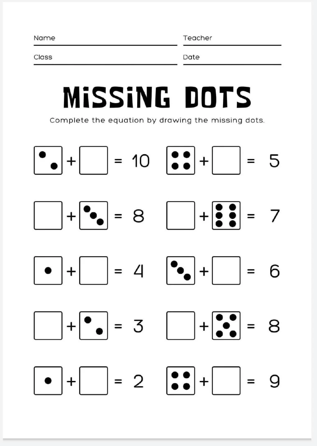 Free Printable Maths Grade 1 Worksheets Pdf