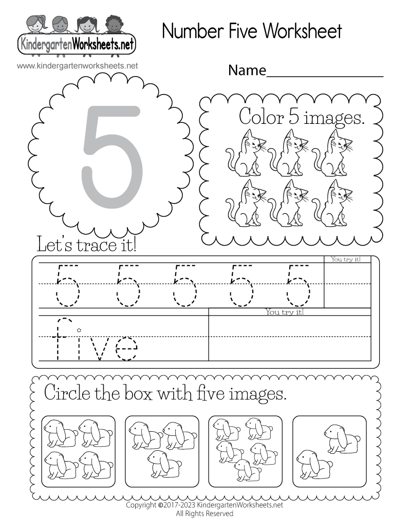Free Printable Number Five Worksheet Free Printable Number Five Worksheet
