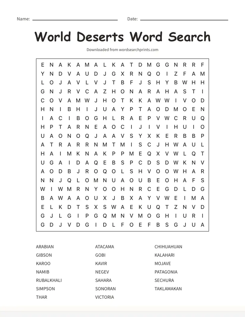 kids word search printable