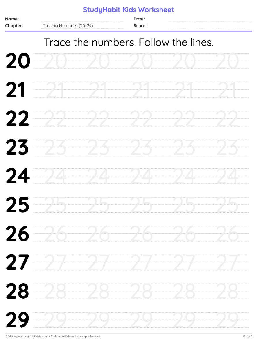 free printable traceable numbers