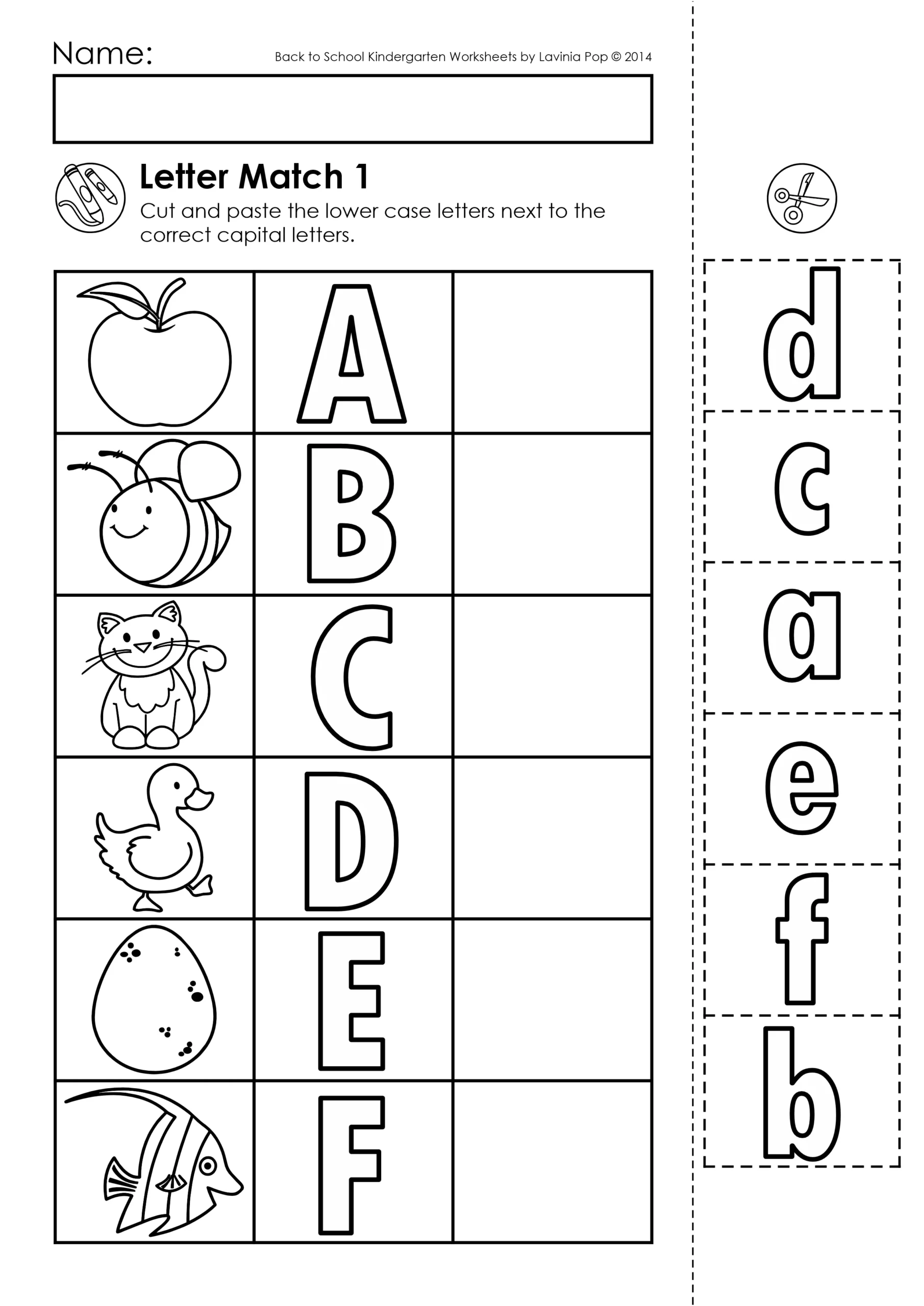 Letter Match Upper And Lower Case Letters