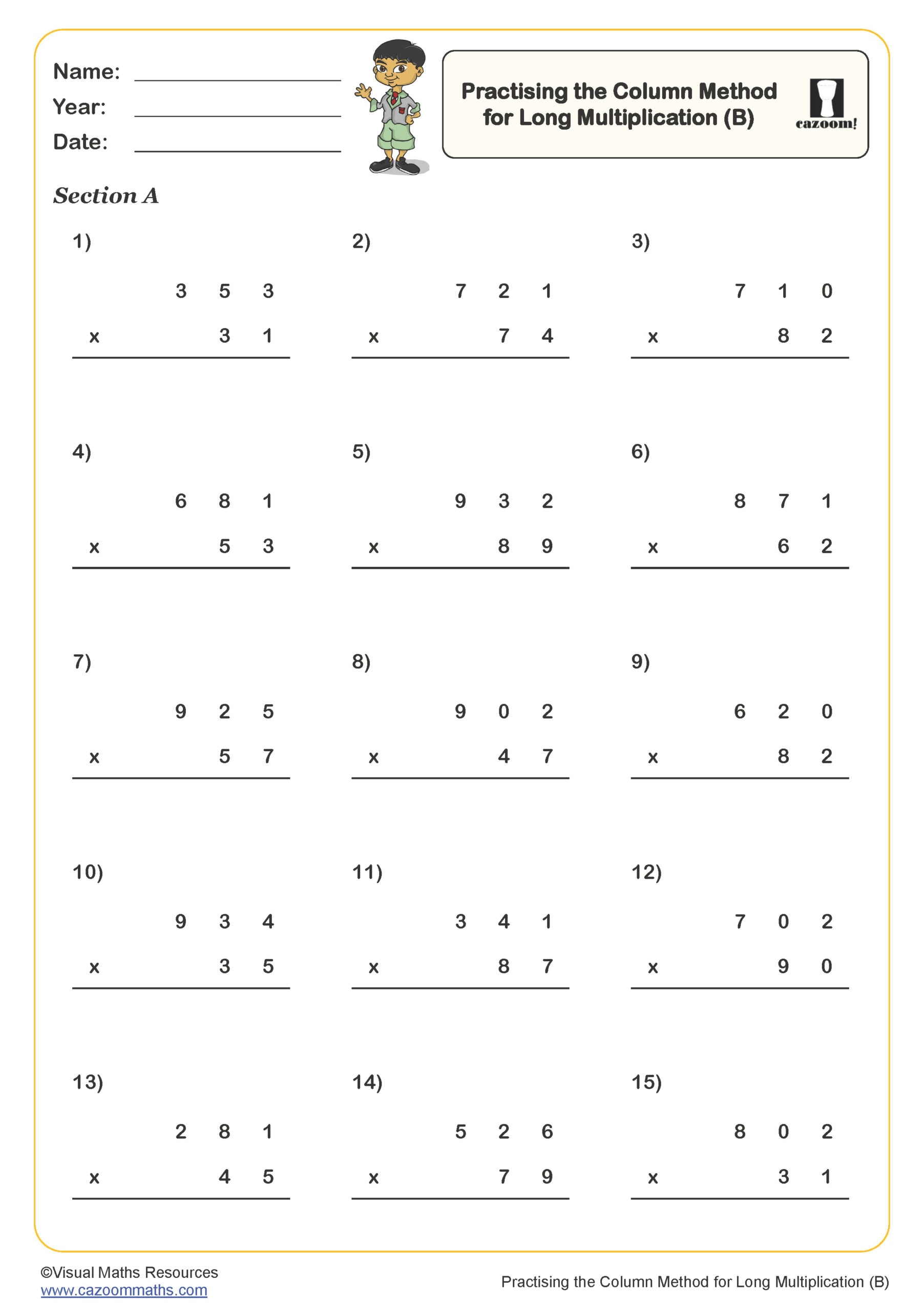 Long And Short Division A Worksheet No Remainders PDF Printable Number Worksheets