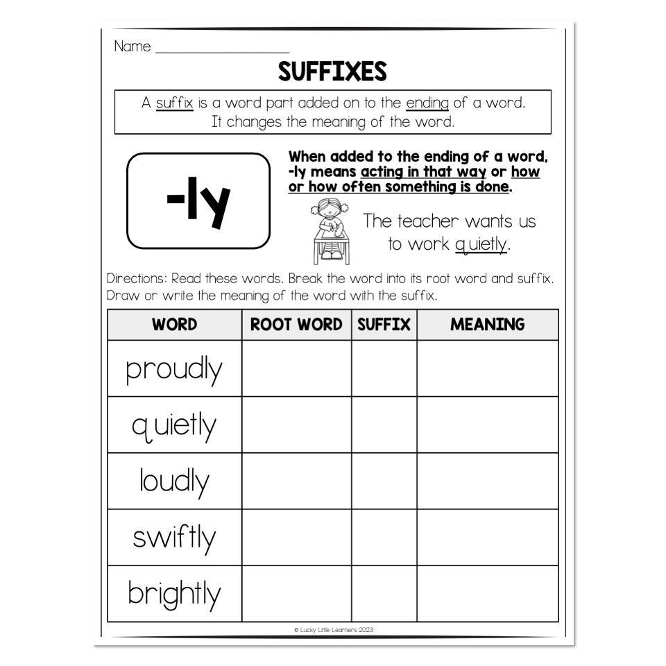 meaning of the suffix y