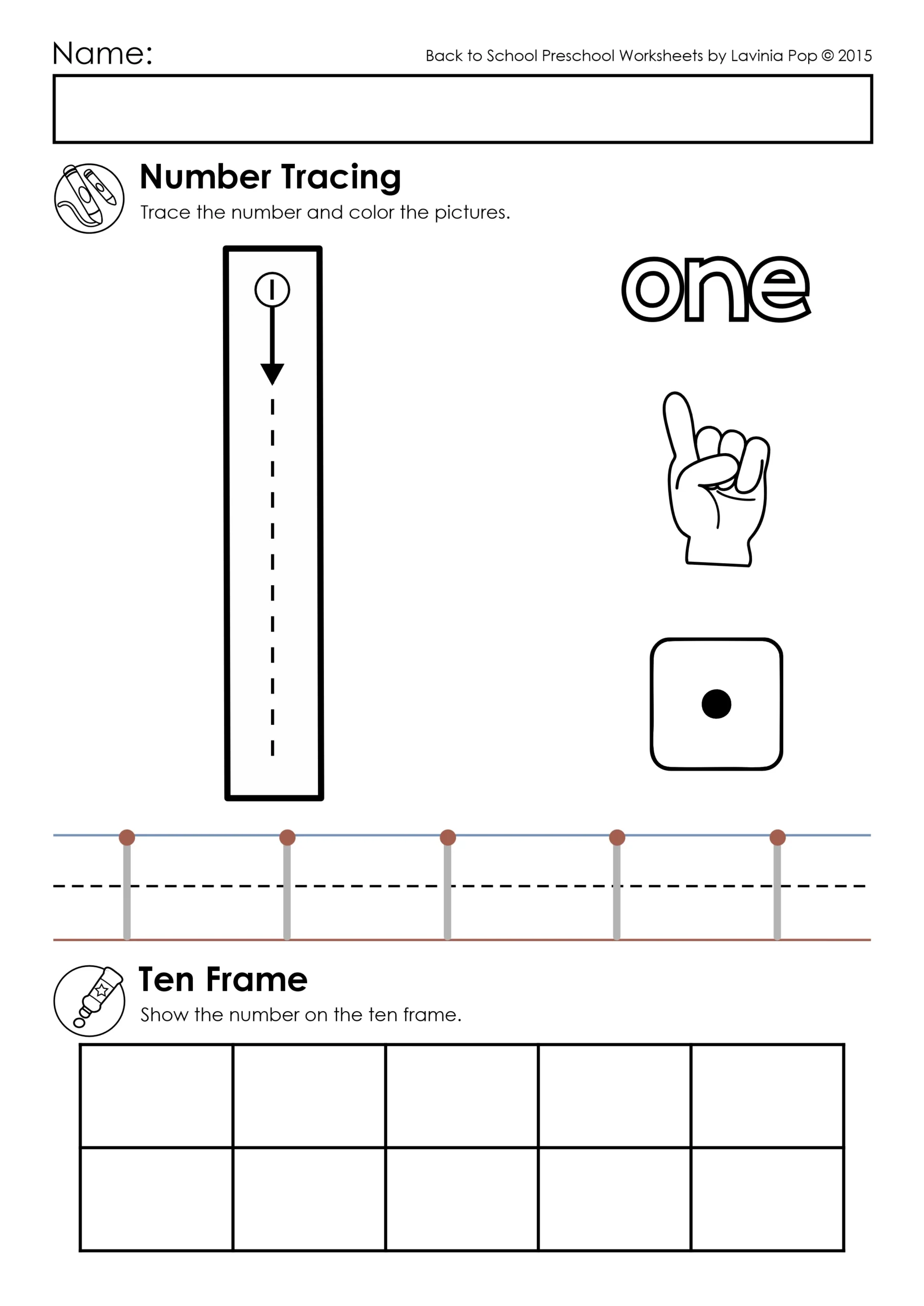 preschool number worksheets 1 10