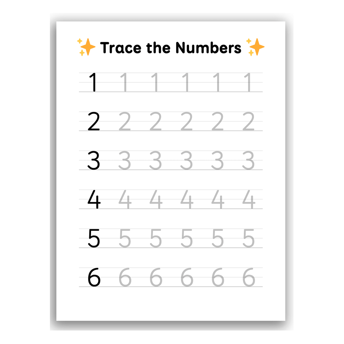 Number Tracing Worksheets 1 10 Free PDFs