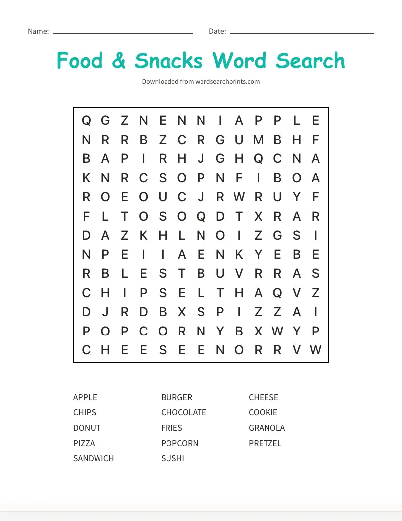 PDF Word Search Puzzles Word Search