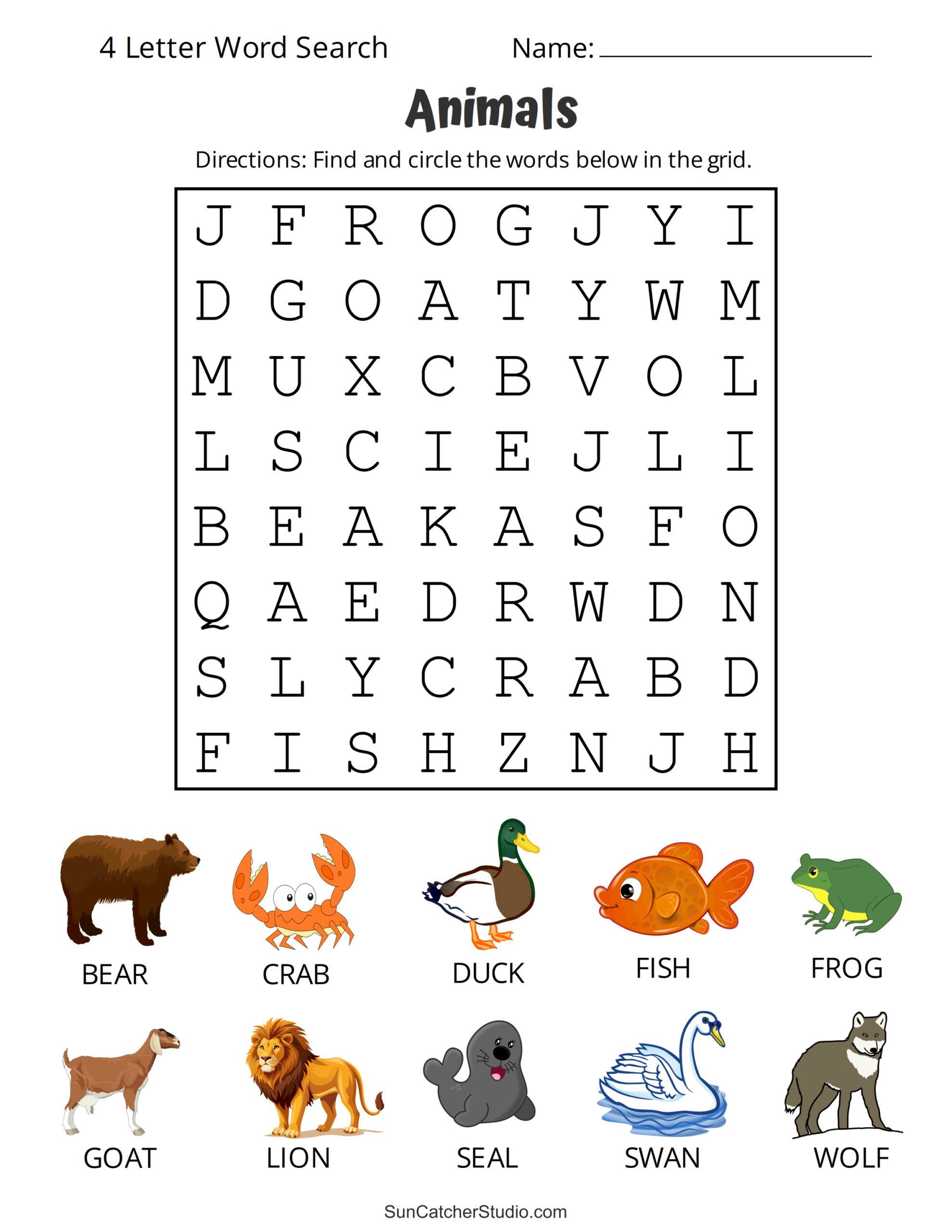 Free Printable Word Finds