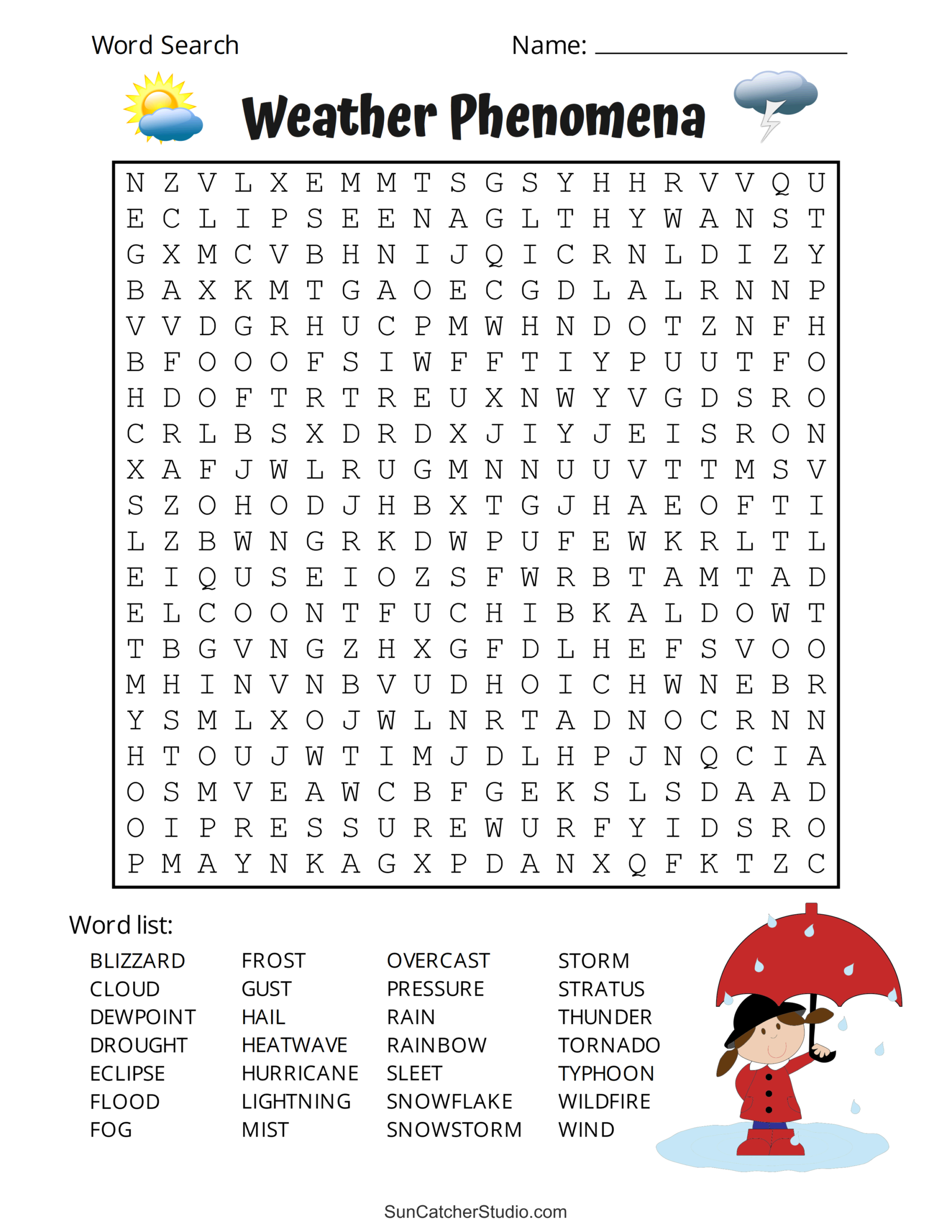 Word Search Free Printable