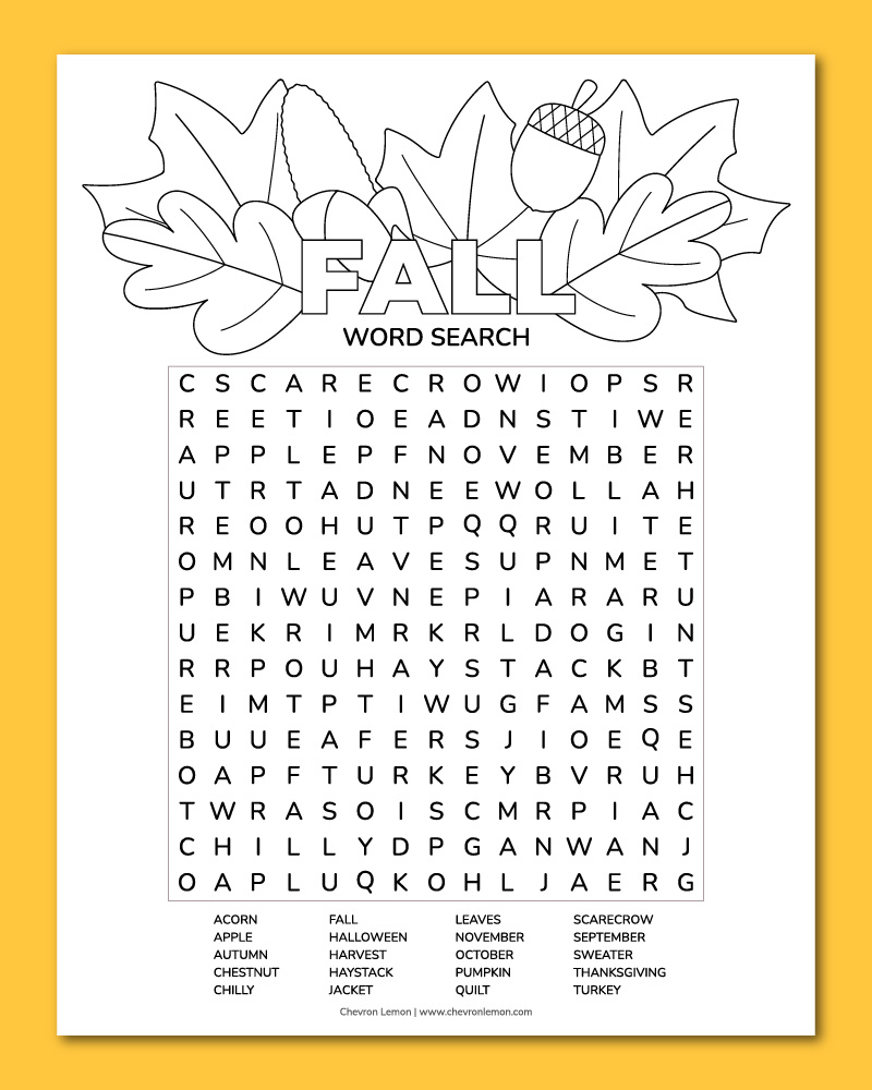 word search free printable