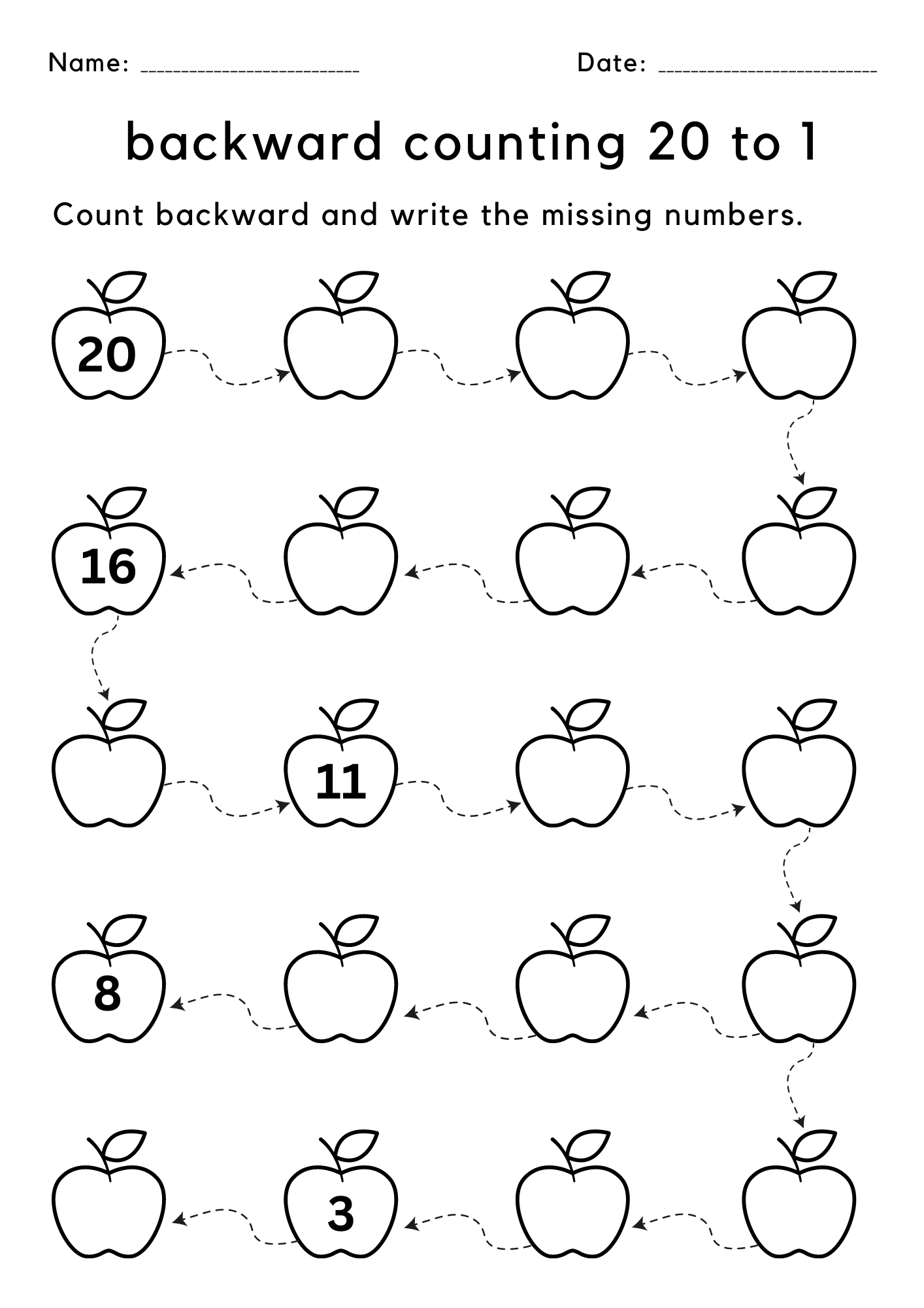 counting worksheets 1 20 counting worksheets 1 20