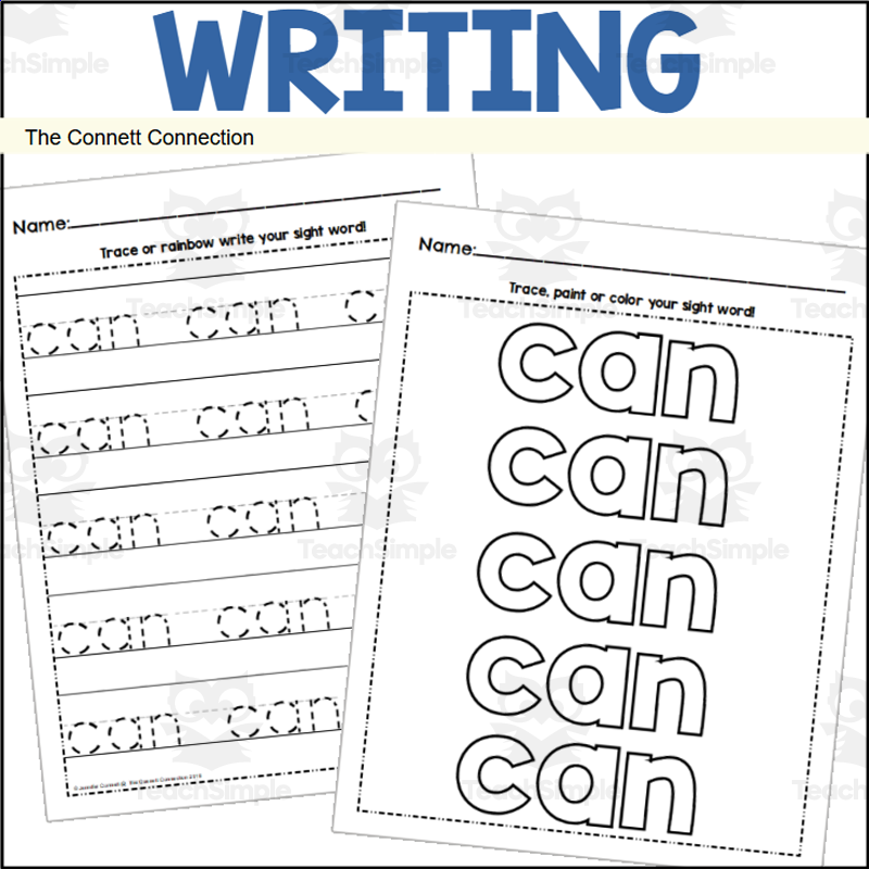 Sight Word Worksheets Can By Teach Simple Sight Word Worksheets Can By Teach Simple