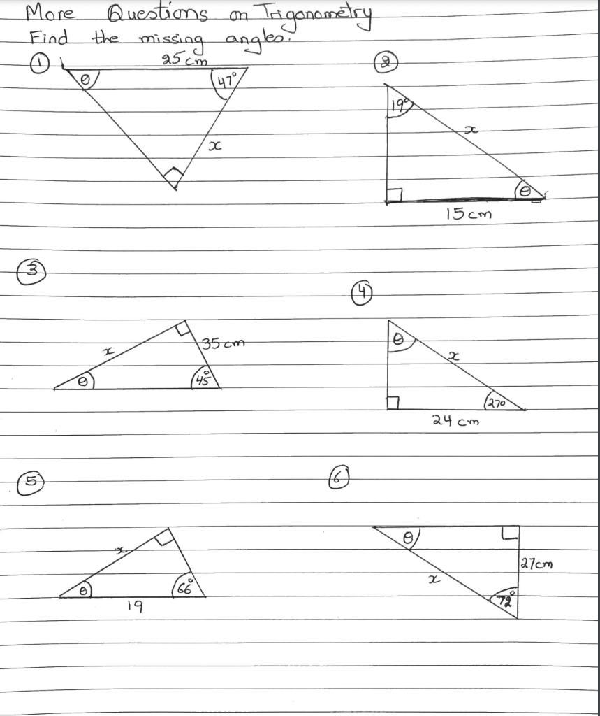questions related to trigonometry