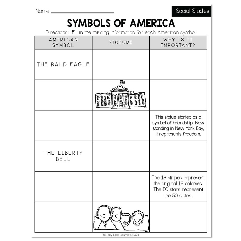 Spring Early Finishers 2nd Grade Social Studies Symbols Of America Lucky Little Learners Spring Early Finishers 2nd Grade Social Studies Symbols Of America Lucky Little Learners