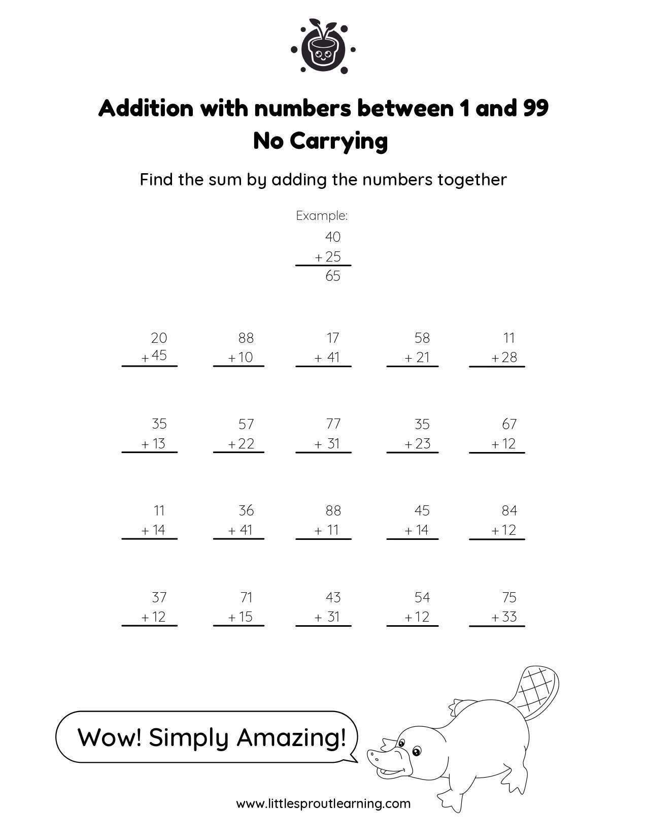 addition worksheets without carrying addition worksheets without carrying