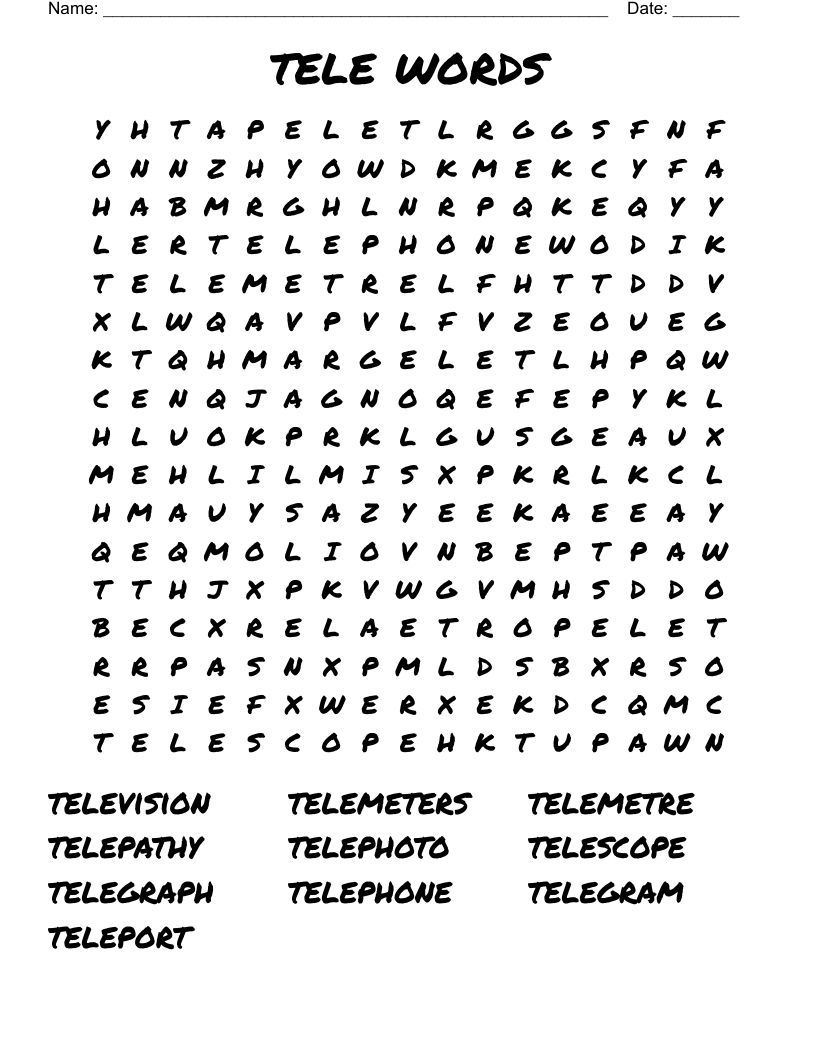 Tele Words Word Search WordMint Tele Words Word Search WordMint