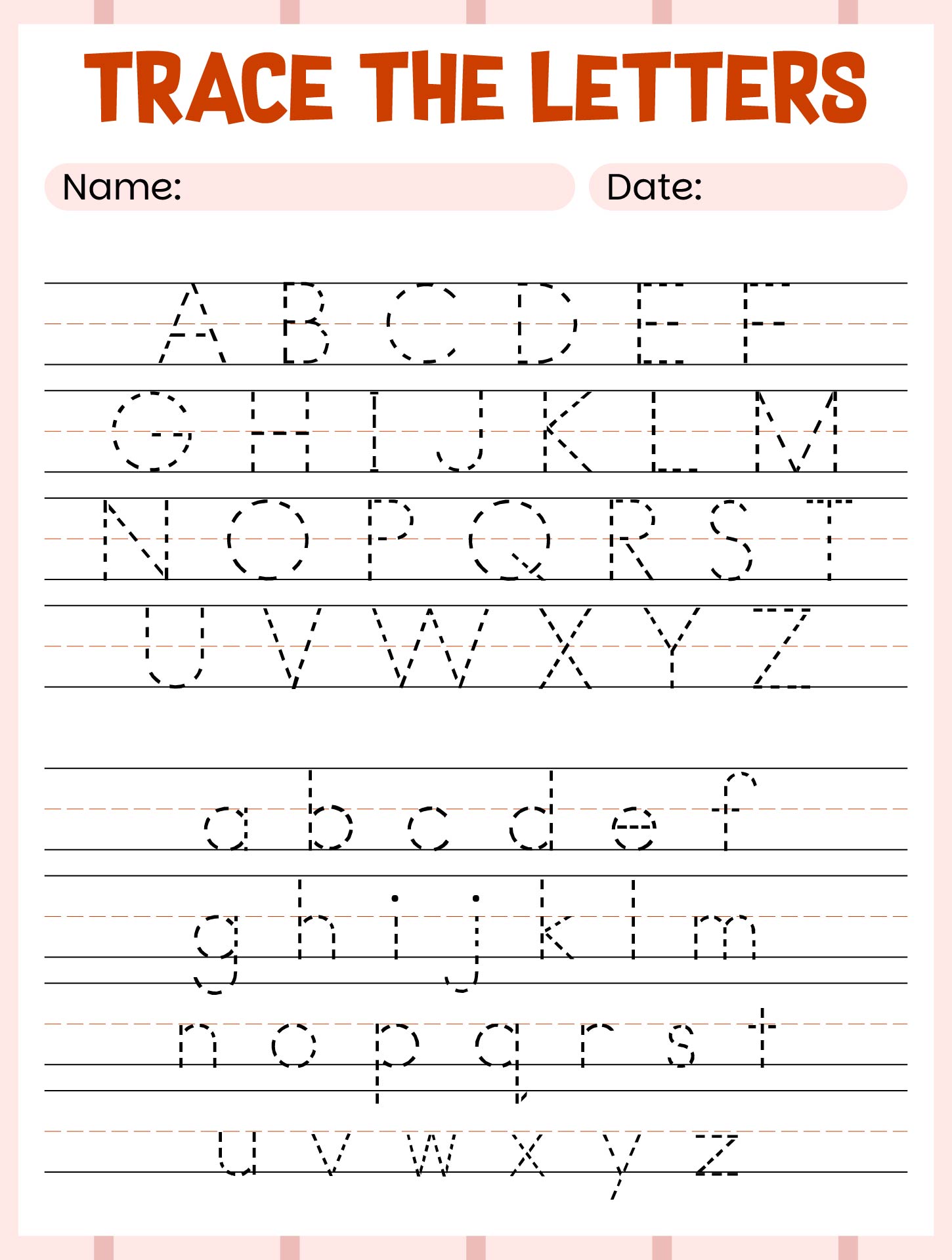 Tracing Alphabet Letters 20 Free PDF Printables Printablee Tracing Alphabet Letters 20 Free PDF Printables Printablee