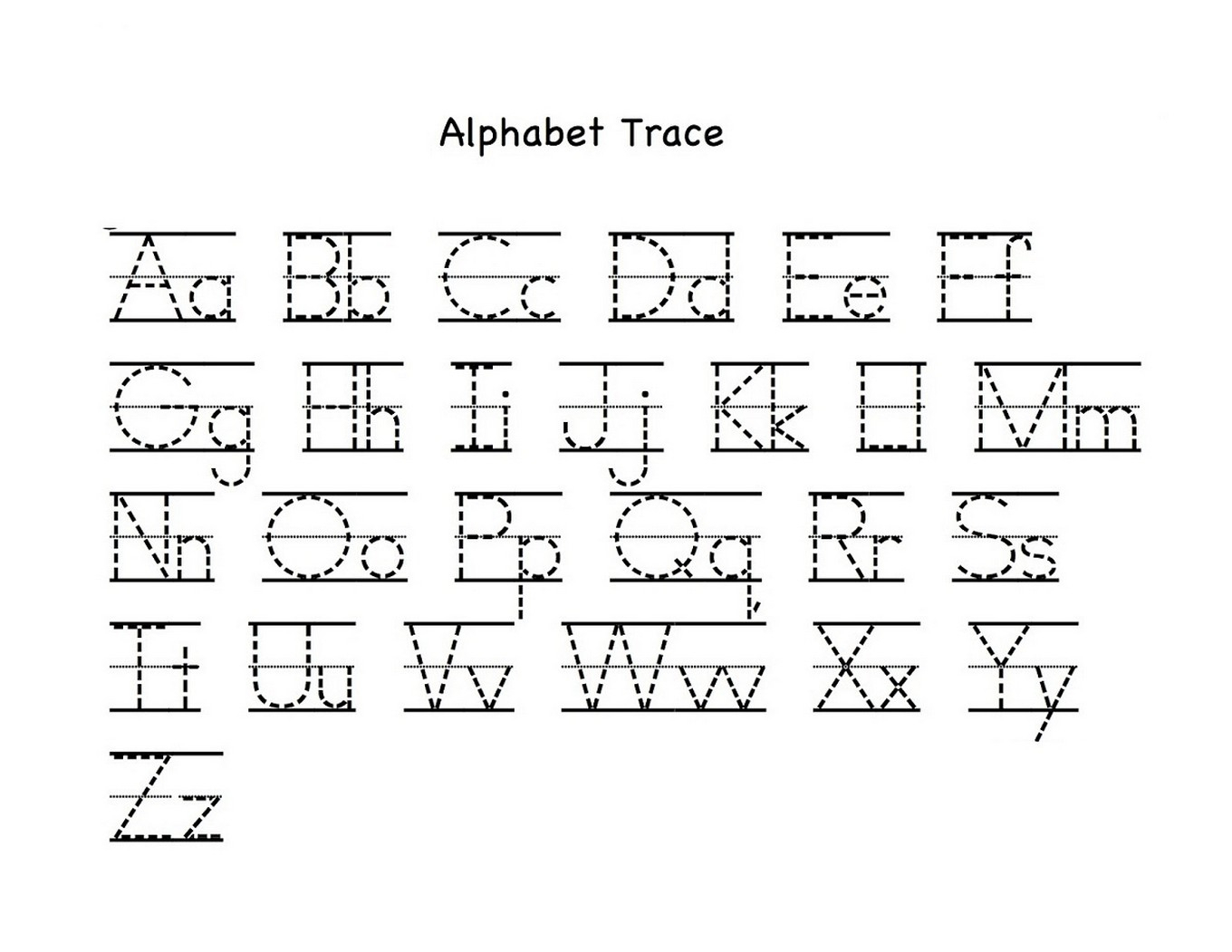 Tracing Letters Az Free Printable Printable Party Favors