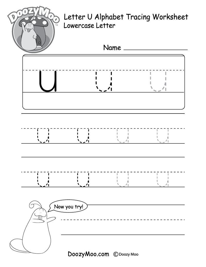 Uppercase Letter U Tracing Worksheet Doozy Moo Uppercase Letter U Tracing Worksheet Doozy Moo